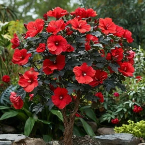 Гибискус Миднайт Роуз купить по цене от 269р. в интернет-магазине «Посадика» с доставкой почтой в в Канаше и по всей России – [изображение №1].